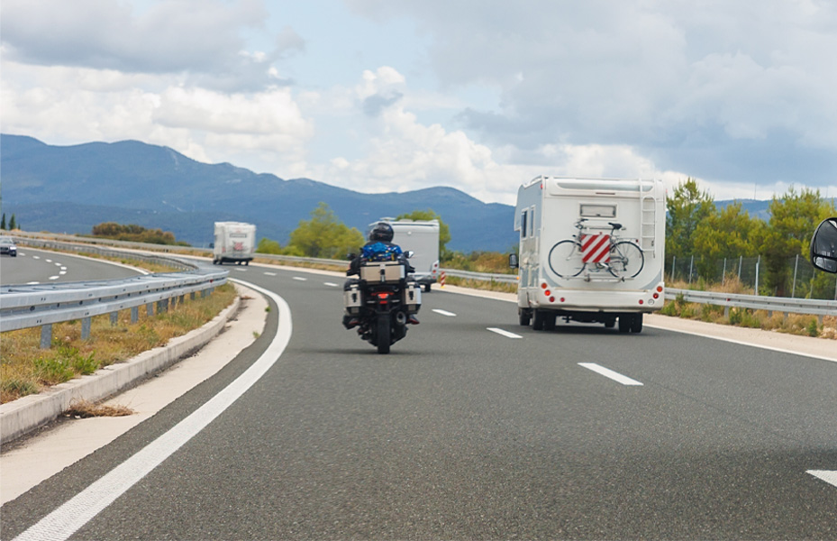 RV and Motorcycle